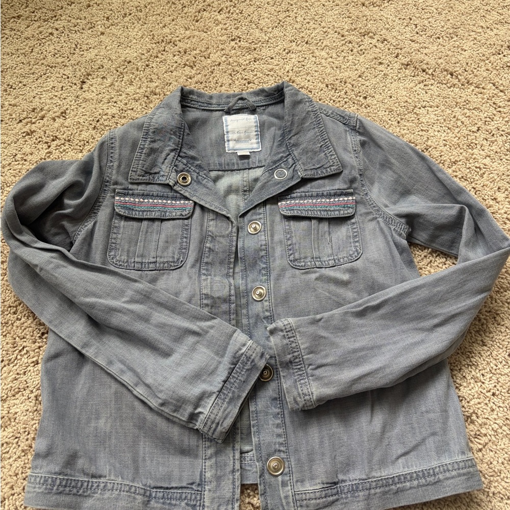 Gymboree light blue Girls Jean Jacket size 10-12